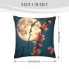 Housse de coussin en peluche à motif de fleurs de cerisier - Okomall