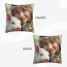 Copri-cuscino in peluche Ragazza con fiori da sogno - Okomall