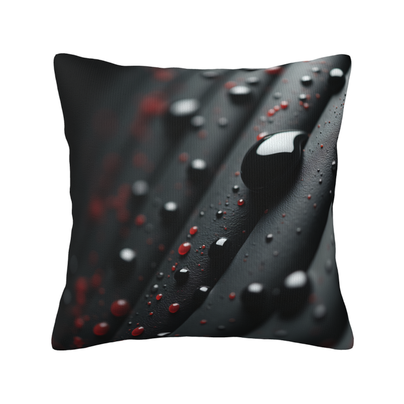 Coussin décoratif à motifs de gouttes abstraites en peluche - Okomall