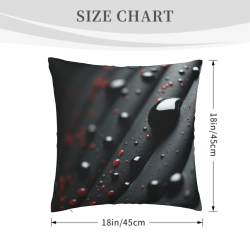 Funda de cojín de peluche abstracta con forma de gota de agua - Okomall