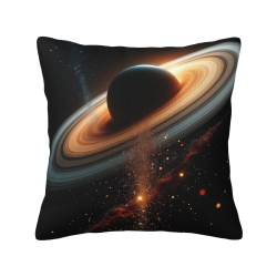 Housse de coussin en peluche sur le thème de l'espace - 18x18 pouces | Okomall