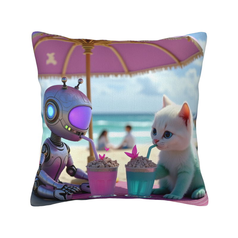 Coussin chat adorable pour la plage - Boutique officielle Okomall