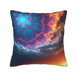 Housse de coussin en peluche 'Voie Lactée Étoilée' - Décoration intérieure Okomall
