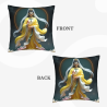 Housse de coussin en peluche avec motif de déesse de lotus zen - Okomall