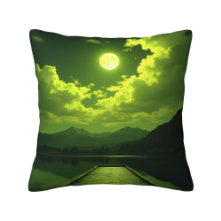 Housse de coussin en peluche de rive tranquille - Okomall