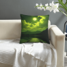 Housse de coussin en peluche de rive tranquille - Okomall