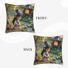 Housse de coussin style japonais - Jeune fille dans un jardin | Okomall
