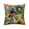 《花见少女》双面毛绒抱枕套 - Okomall