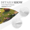 Housse de coussin en peluche à double face "Fille admirant les fleurs" - Okomall