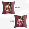 Housse de coussin en peluche à motif de femme tendance - Okomall