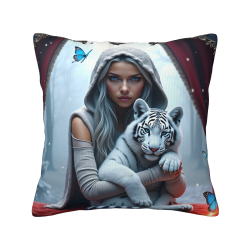 Traumhafte Mädchen-Plüsch-Kissenbezug - 18x18 Zoll | OKOMALL