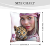 Housse de coussin en peluche avec portrait d'Okomall - 18x18 pouces