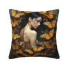 Funda de cojín de felpa con retrato femenino - Okomall