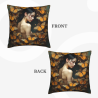 Federa cuscino in peluche con ritratto femminile - Okomall