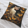 Magnifique taie d'oreiller portrait de femme en peluche - Okomall
