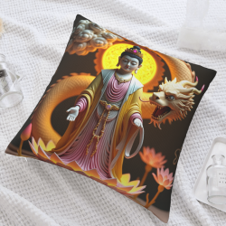 Avalokiteshvara Plüschkissenbezug - 45x45 cm | OKOMALL