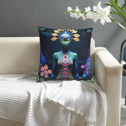 Housse de Coussin en Peluche Motif Fée de la Forêt Enchantée - Okomall