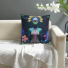 Housse de Coussin en Peluche Motif Fée de la Forêt Enchantée - Okomall