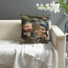 Housse de Coussin Peluche Fille Cartoon Adorable - Okomall