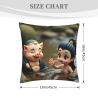 Funda de Almohada de Peluche de Niña de Dibujos Animados Adorable - Okomall