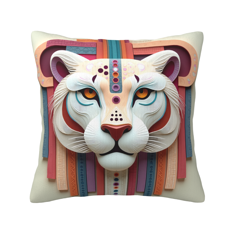 Geometric Pattern Plush Pillow Cover - Okomall