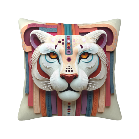 Housse de coussin en peluche à motifs géométriques - Okomall