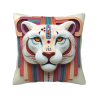 Housse de coussin en peluche à motifs géométriques - Okomall