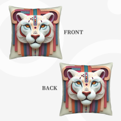 Geometric Pattern Plush Pillow Cover - Okomall