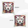Geometric Pattern Plush Pillow Cover - Okomall