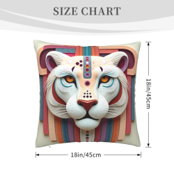 Geometric Pattern Plush Pillow Cover - Okomall