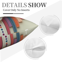 Geometric Pattern Plush Pillow Cover - Okomall