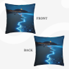 Starry Night Ocean View Plush Pillow Cover - Okomall