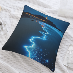 星夜海景毛絨抱枕套 - Okomall