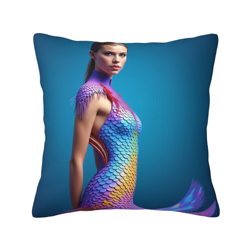 Gradient Rainbow Plush Pillow Cover - Okomall