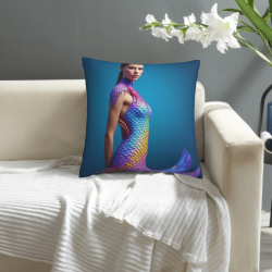 Gradient Rainbow Plush Pillow Cover - Okomall