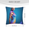 Gradient Rainbow Plush Pillow Cover - Okomall