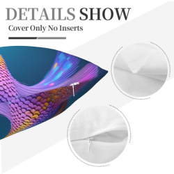 Gradient Rainbow Plush Pillow Cover - Okomall