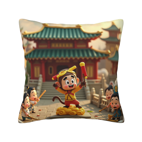 可愛猴子主題毛絨抱枕套 - OKOMALL