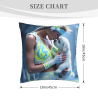 Housse de Coussin en Peluche Fille de Rêve - okomall