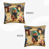 Housse de coussin Samouraï - Motif de guerrier imprimé recto verso | OKOMALL