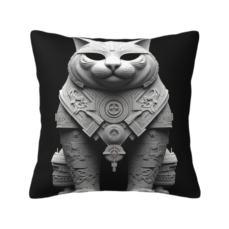 Housse de coussin en peluche à motifs de divinités égyptiennes - Okomall