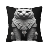 Housse de coussin en peluche à motifs de divinités égyptiennes - Okomall