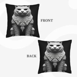Cuscino in peluche con motivo di divinità egizie - Okomall