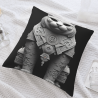 Housse de coussin en peluche à motifs de divinités égyptiennes - Okomall