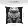 Housse de coussin en peluche à motifs de divinités égyptiennes - Okomall