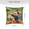 쿵푸 소년 쿠션 커버 - 18x18인치 | Okomall