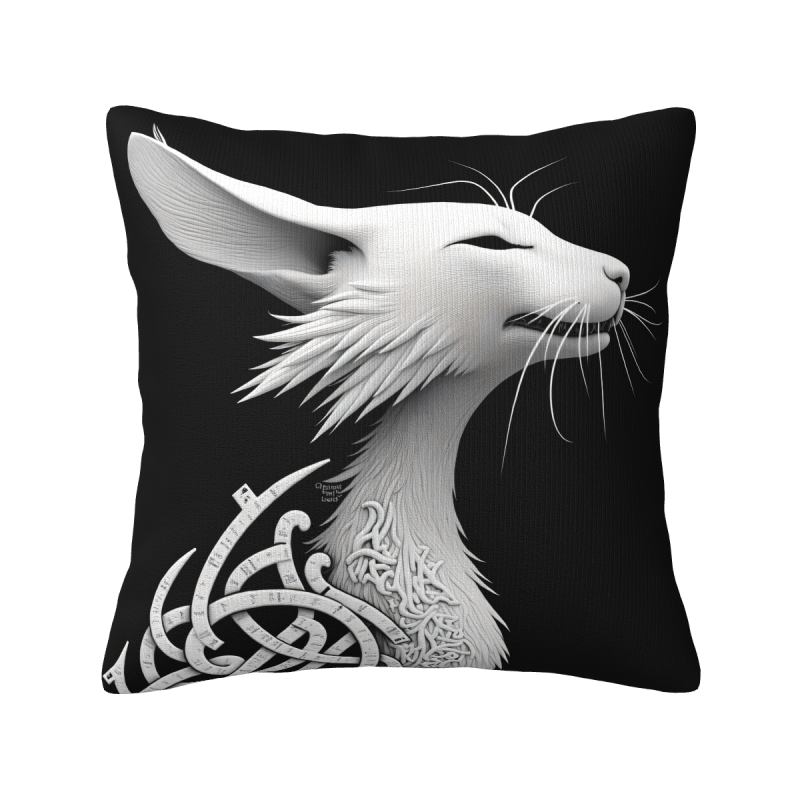 Housse de coussin en peluche à motif celtique - Okomall