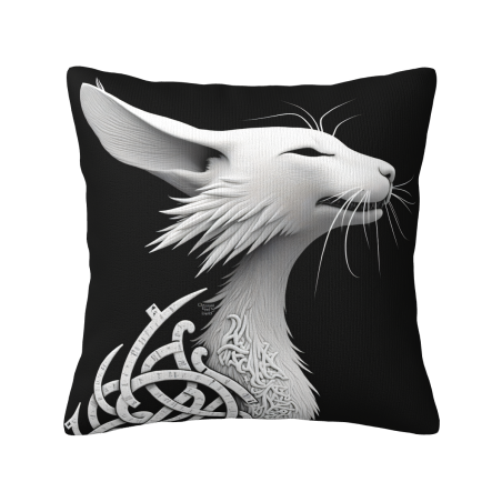 Housse de coussin en peluche à motif celtique - Okomall