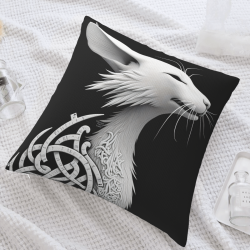 Housse de coussin en peluche à motif celtique - Okomall