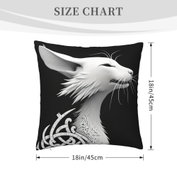 Housse de coussin en peluche à motif celtique - Okomall